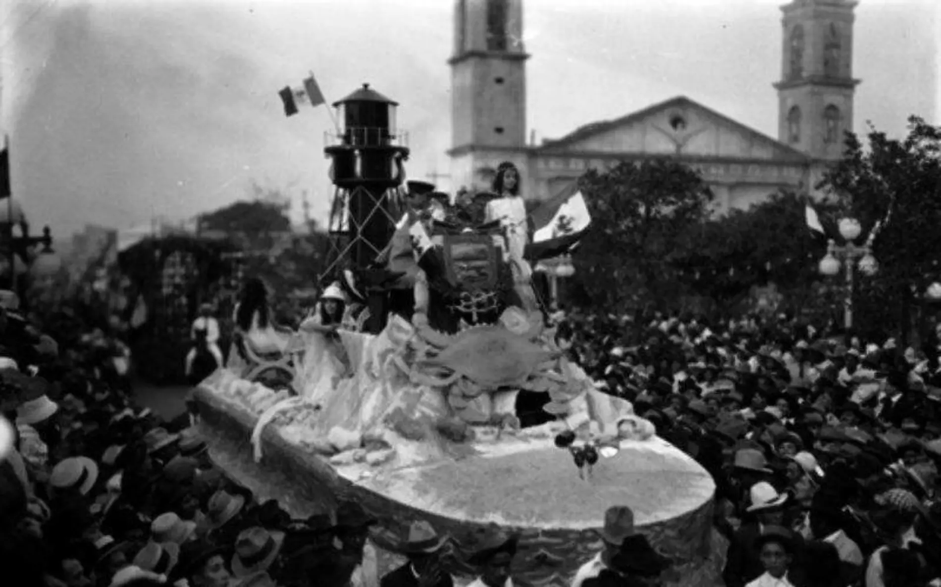 El primer carnaval que unió al pueblo fue el de 1923. Mediateca INAH